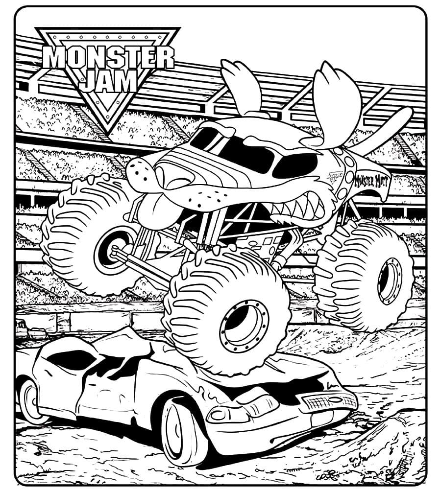 Monster Truck Coloring Pages Printable For Kids WONDER DAY Coloring Pages For Children And
