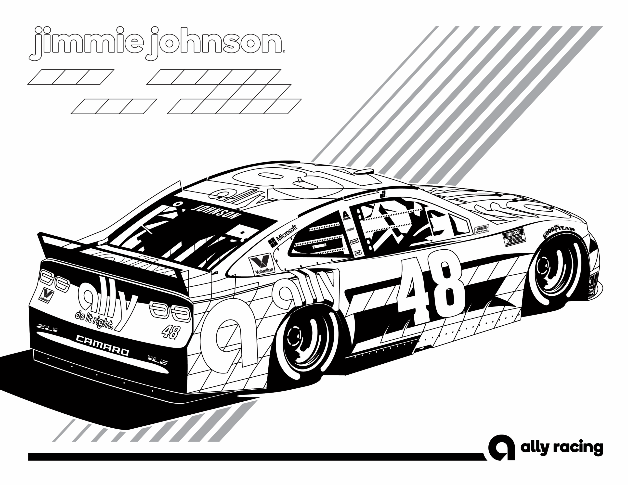 Nascar Coloring Pages PDF For Free Coloringfolder