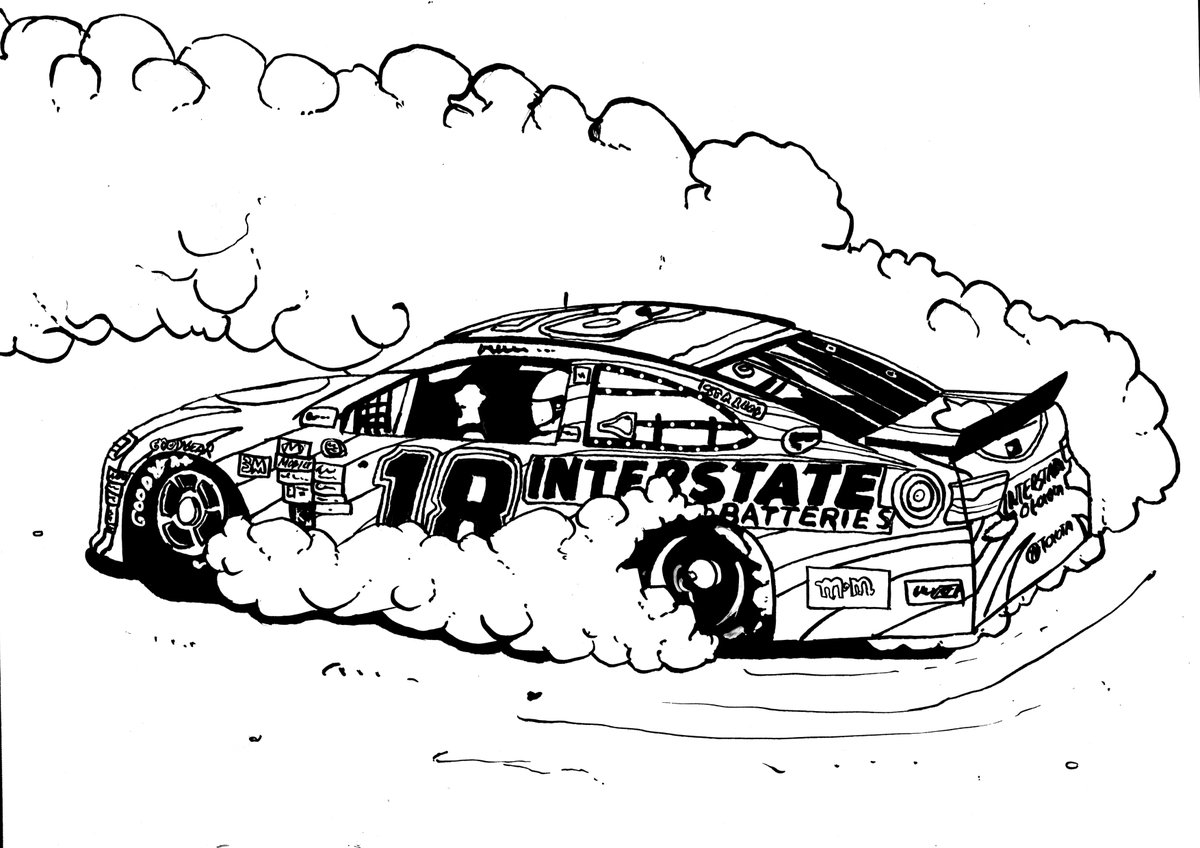 Nascar Coloring Pages PDF For Free Coloringfolder