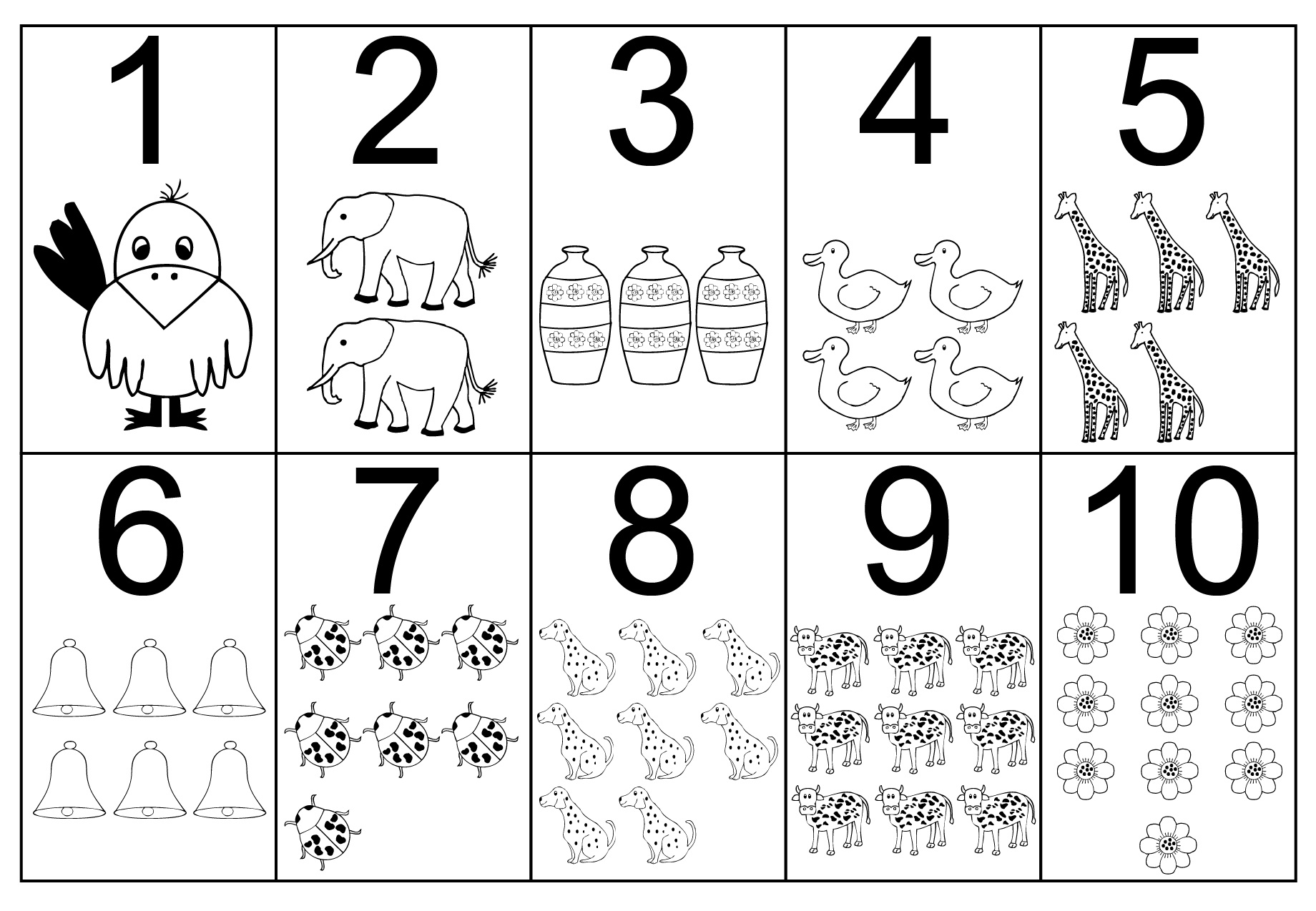 Number Coloring Pages For Kids