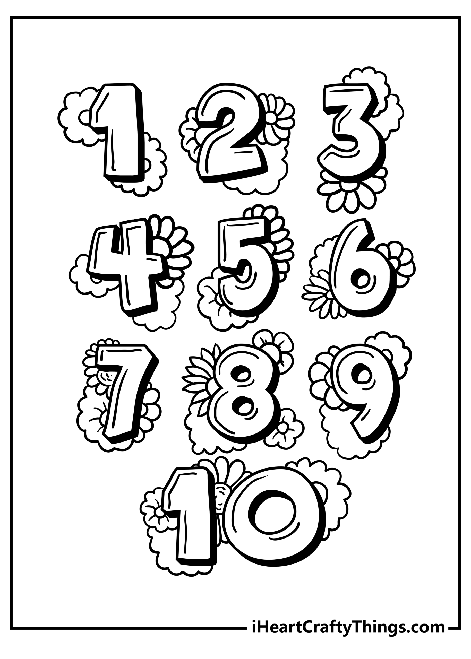 Numbers Coloring Part 4 Preschool Coloring Pages Coloring Pages Images And Photos Finder