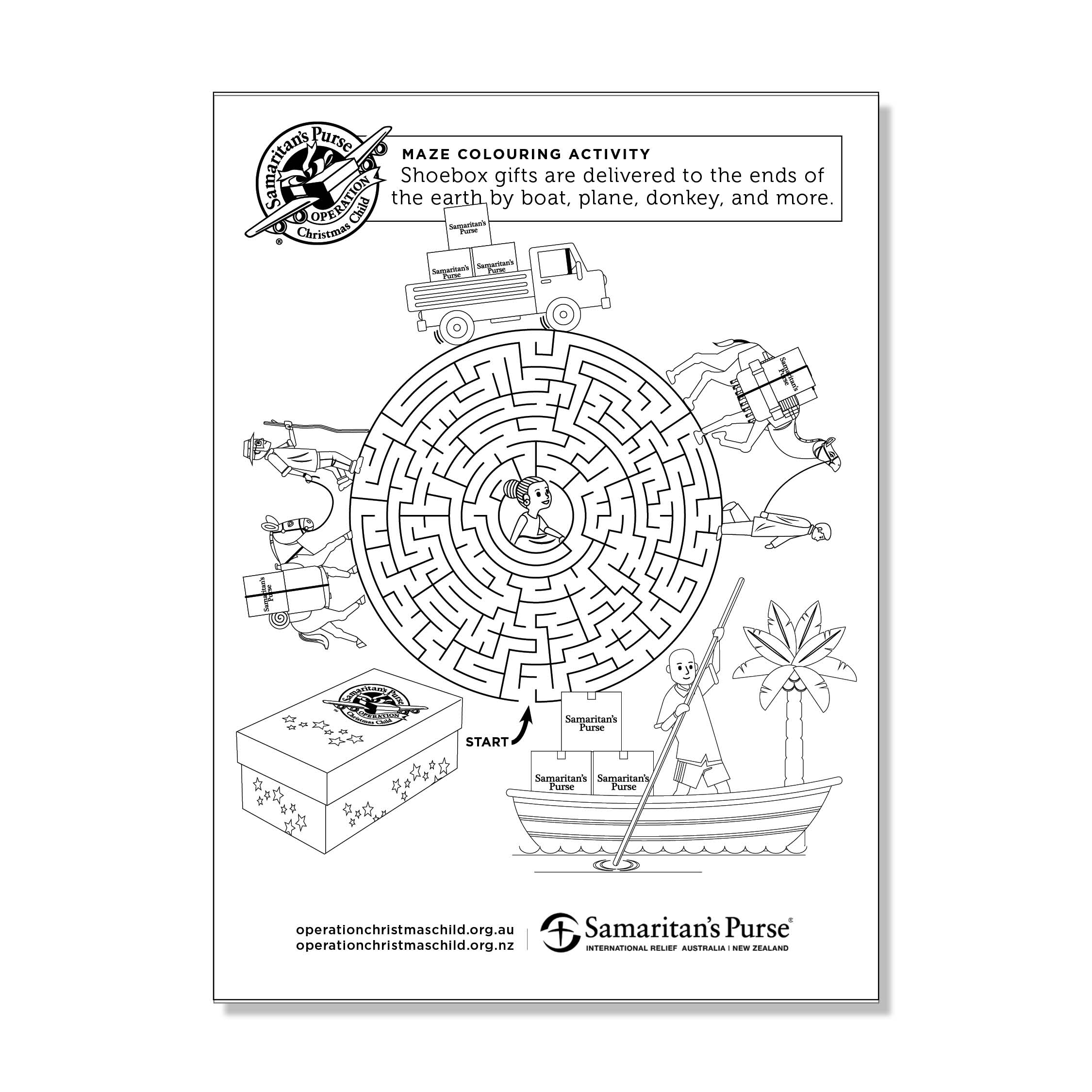 Operation Christmas Child Coloring Page