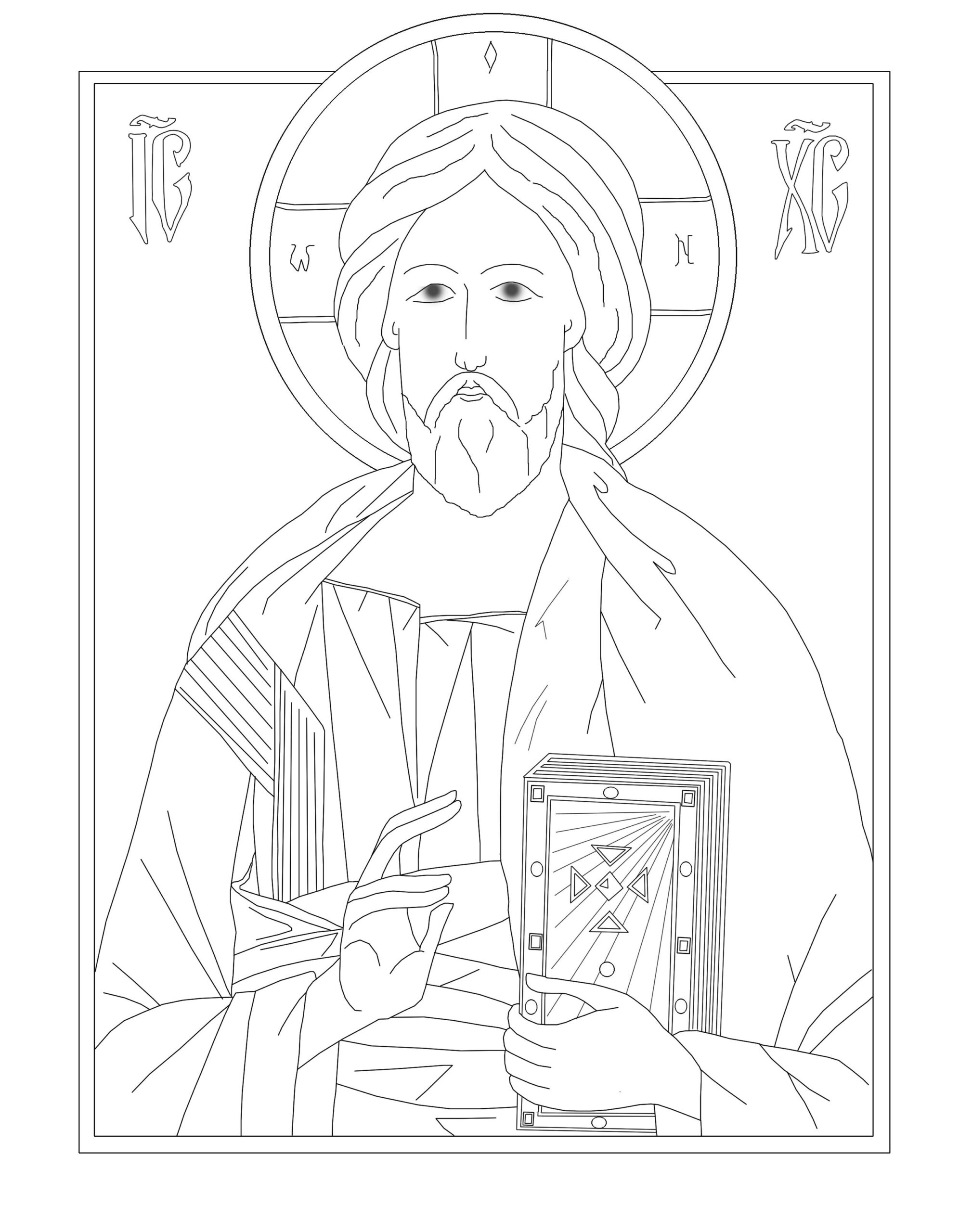 Orthodox Icons Coloring Pages Sketch Coloring Page