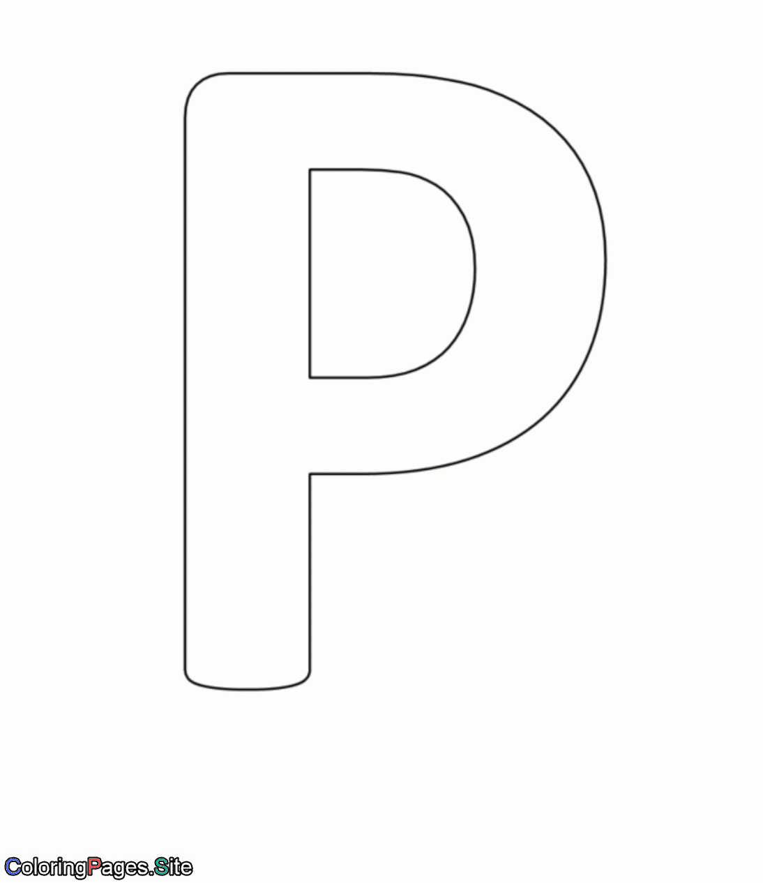 P Letter Alphabet Coloring Page Coloring Pages Online