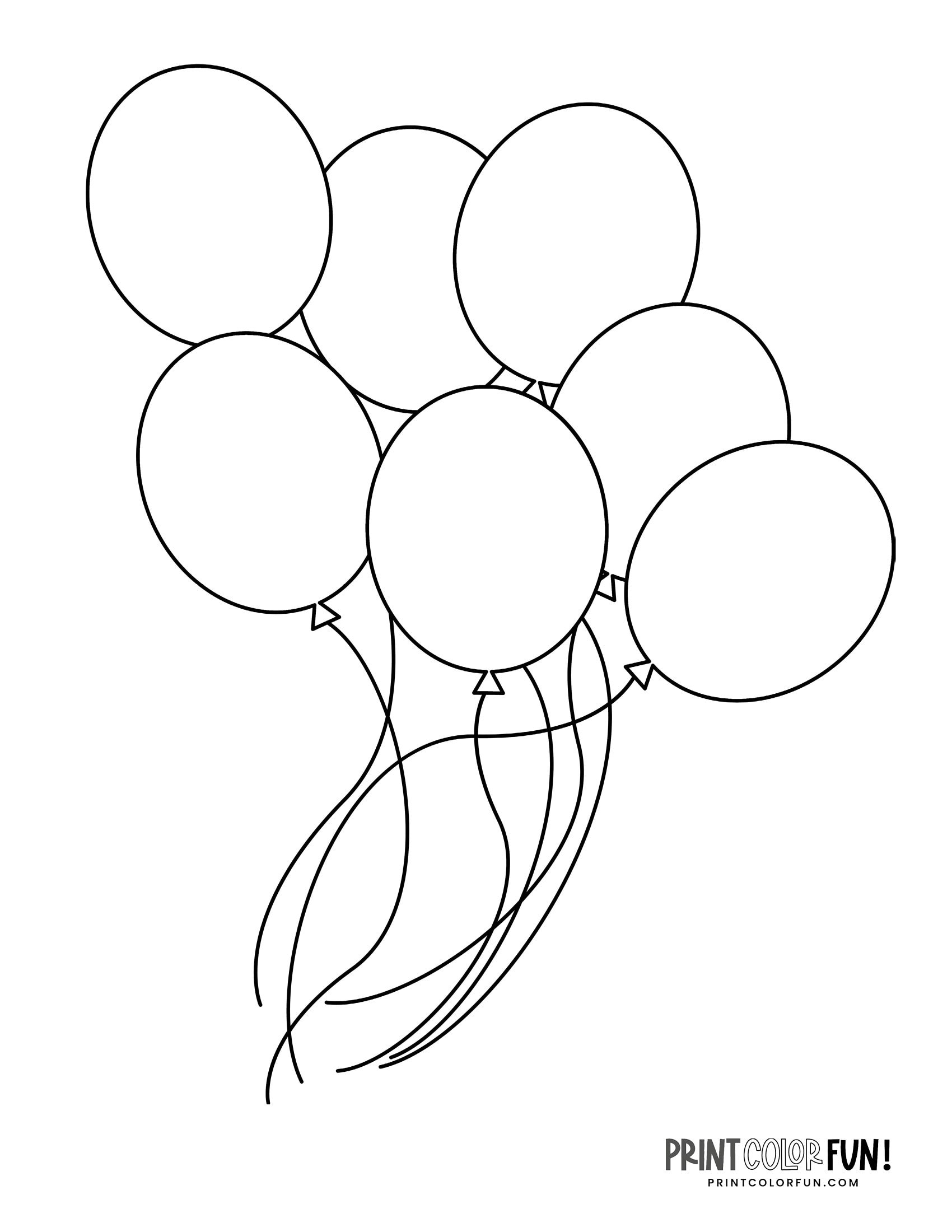 Party Balloon Coloring Pages At PrintColorFun