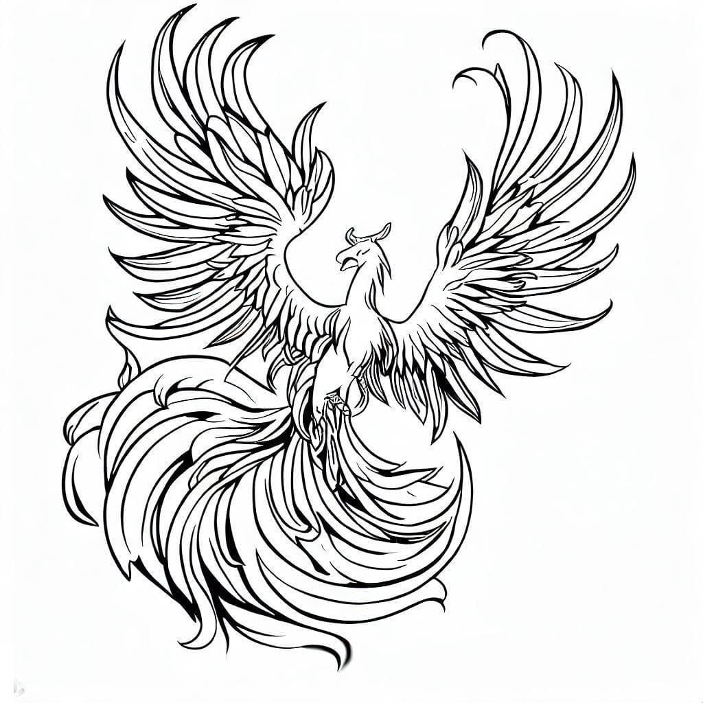Phoenix Coloring Page