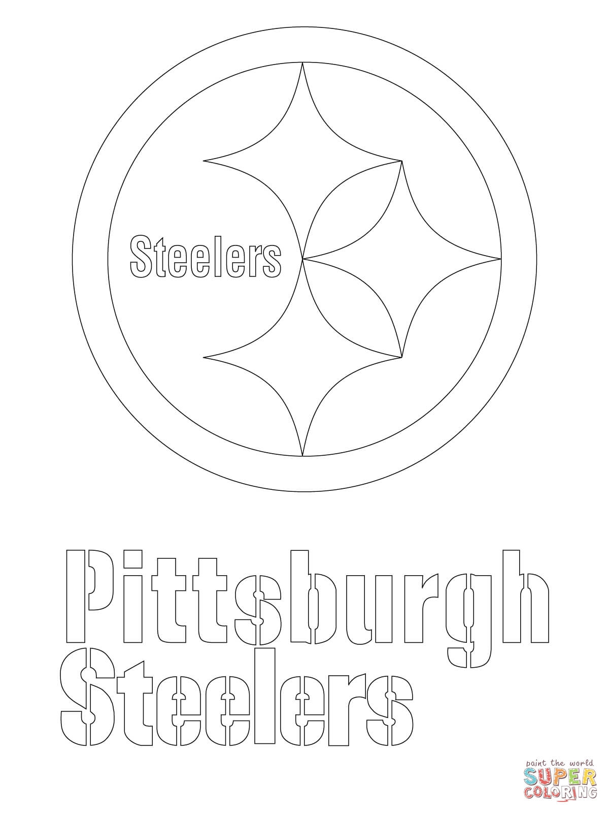 Pittsburgh Steelers Logo Coloring Page Coloring Home