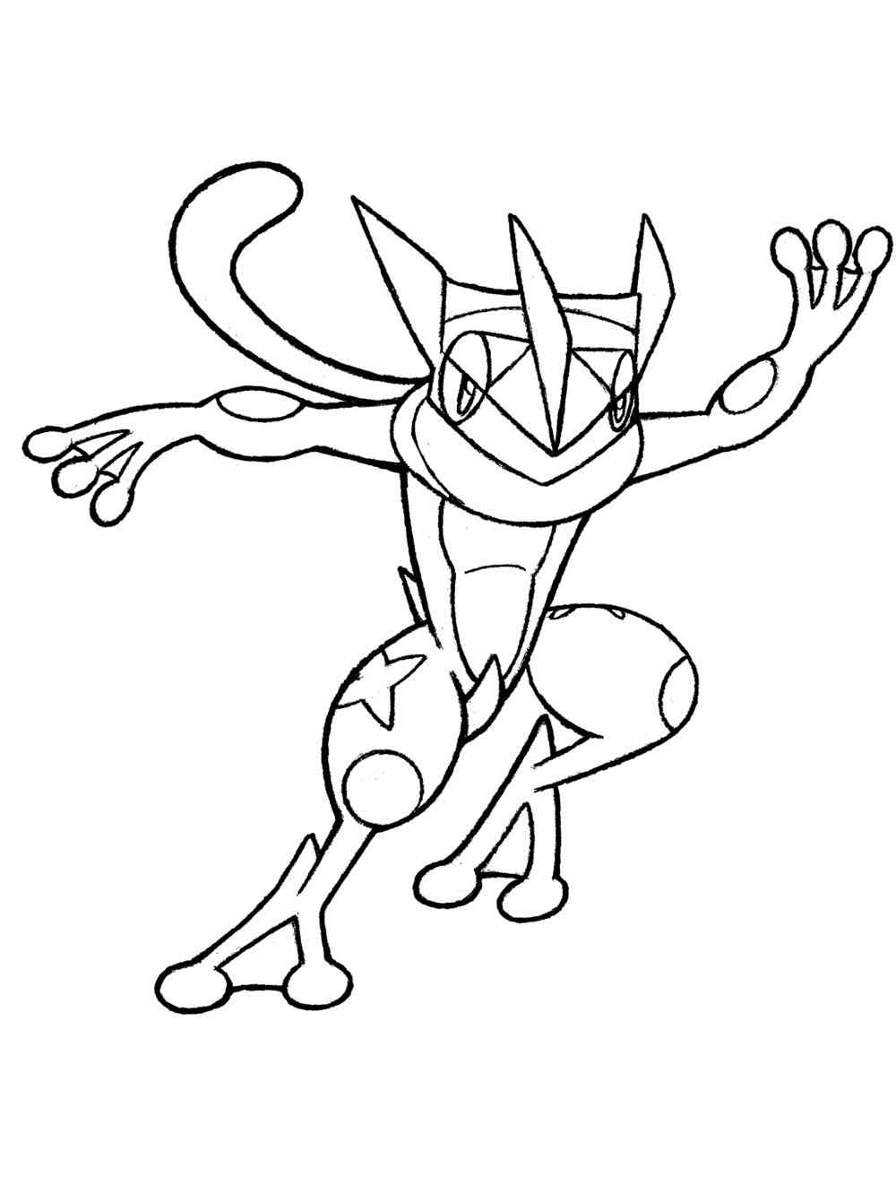 Pokemon Coloring Pages Greninja