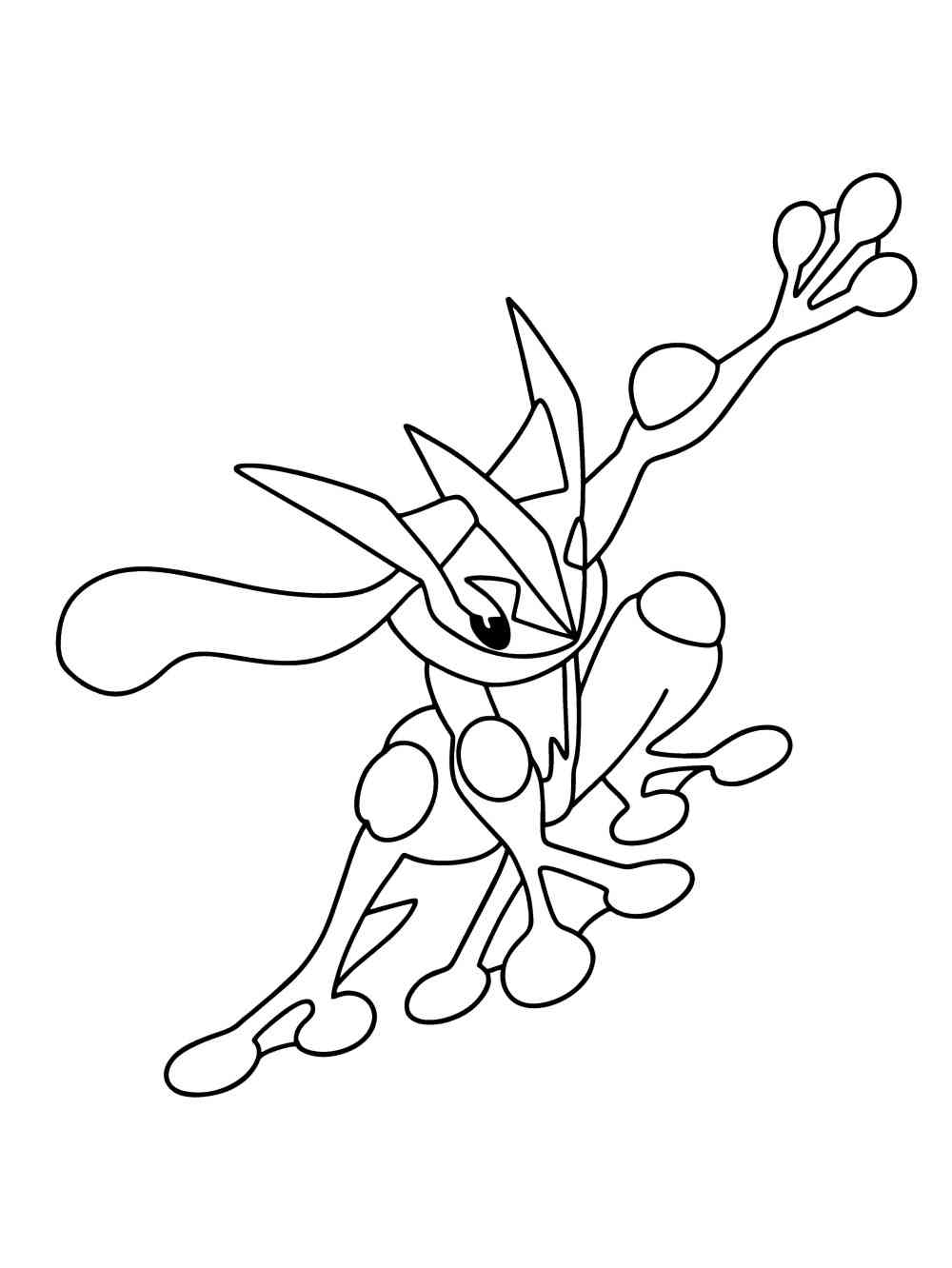 Pokemon Greninja Coloring Pages Free Printable