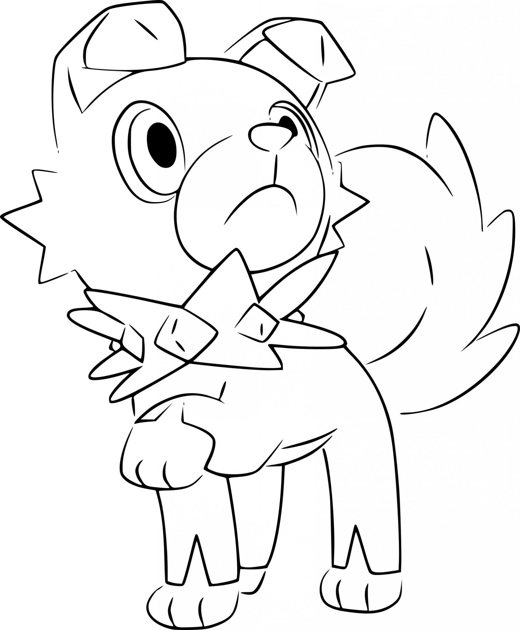 Pokemon Rockruff Coloring Pages