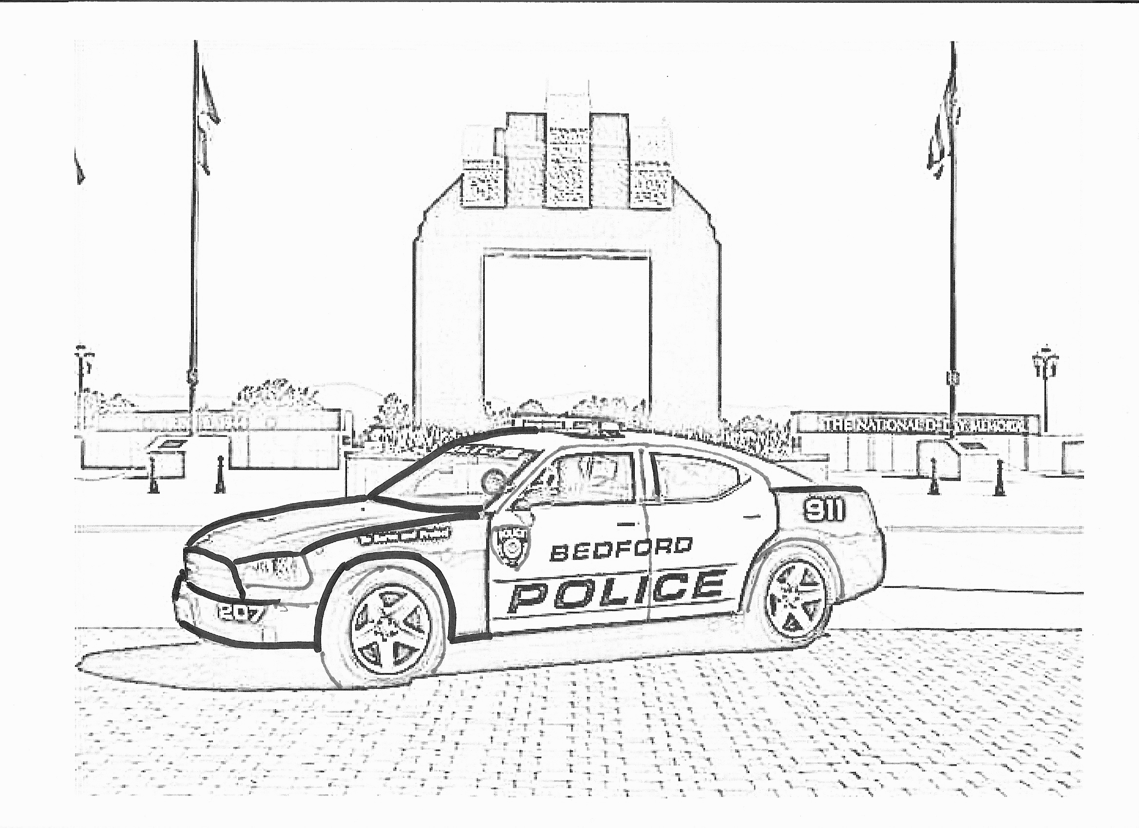 Printable Coloring Pages Police Car