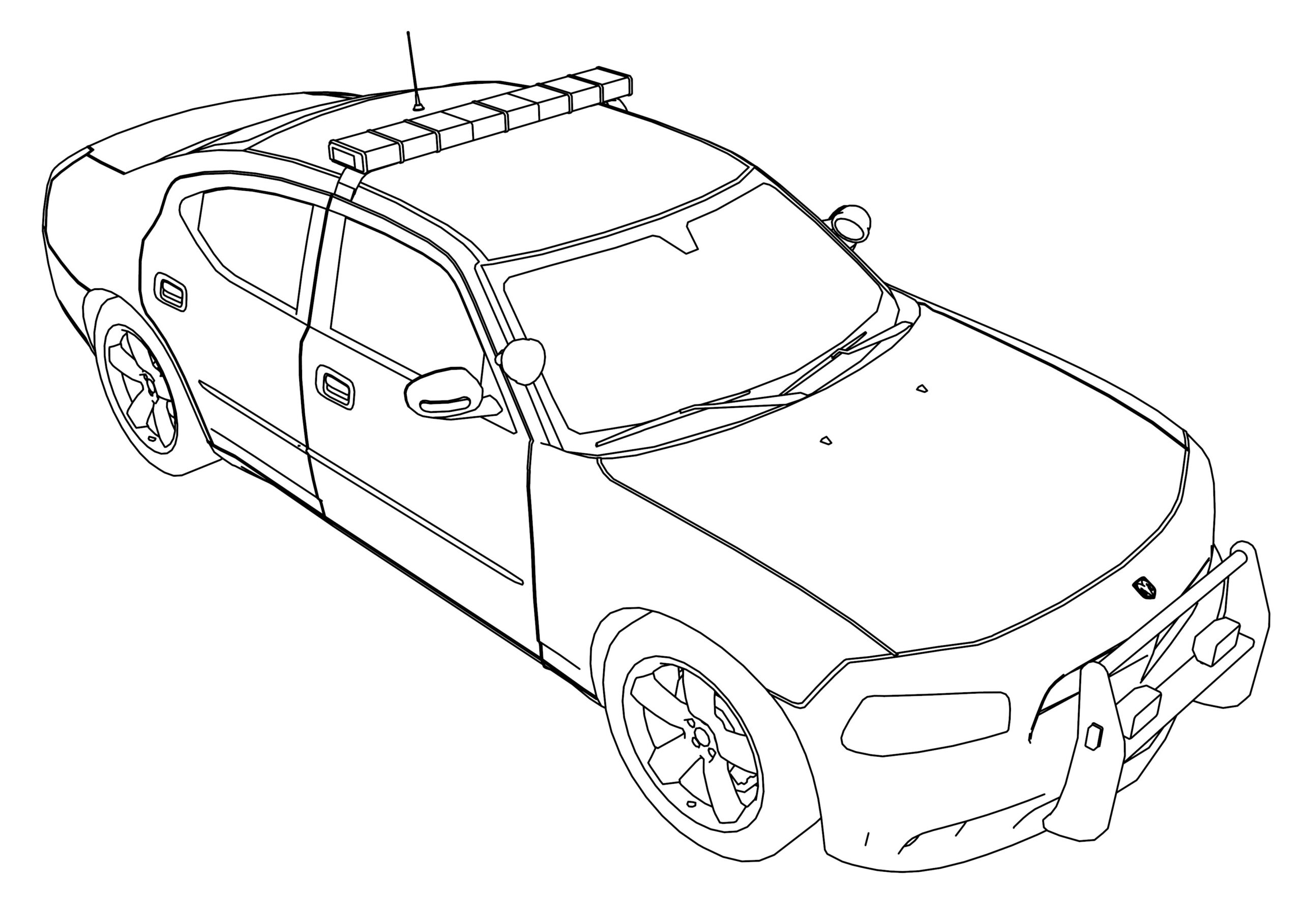 Police Car Coloring Pages To Download And Print For Free