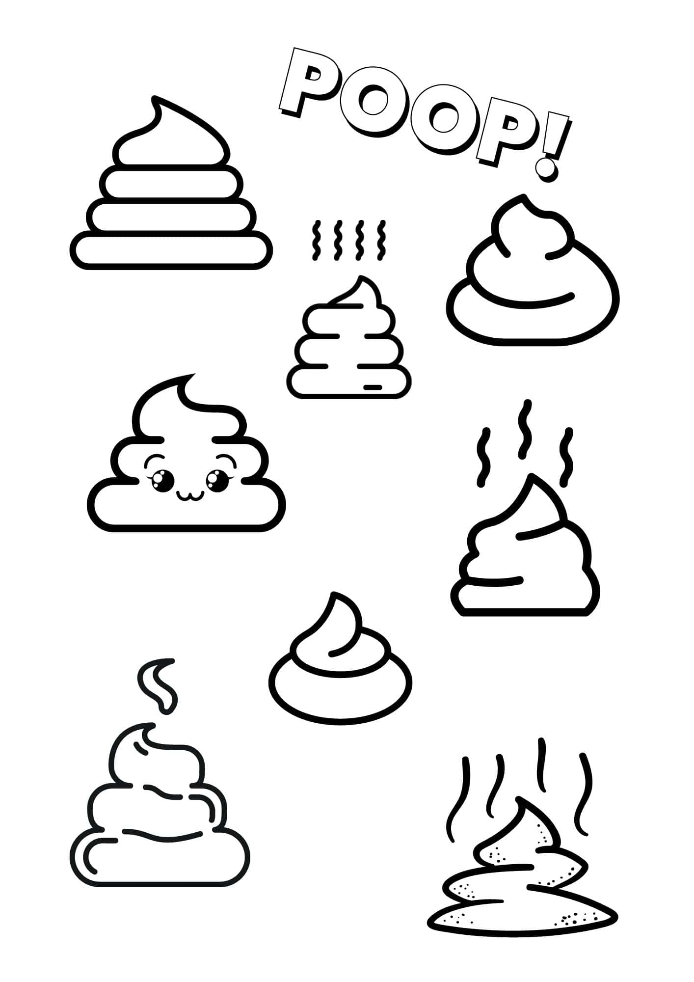 Poop Coloring Sheet Free Printable Kokoprint