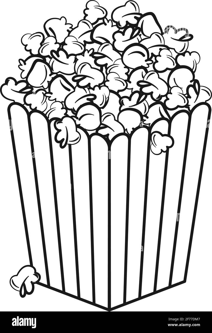 Popcorn Bucket Coloring Pages