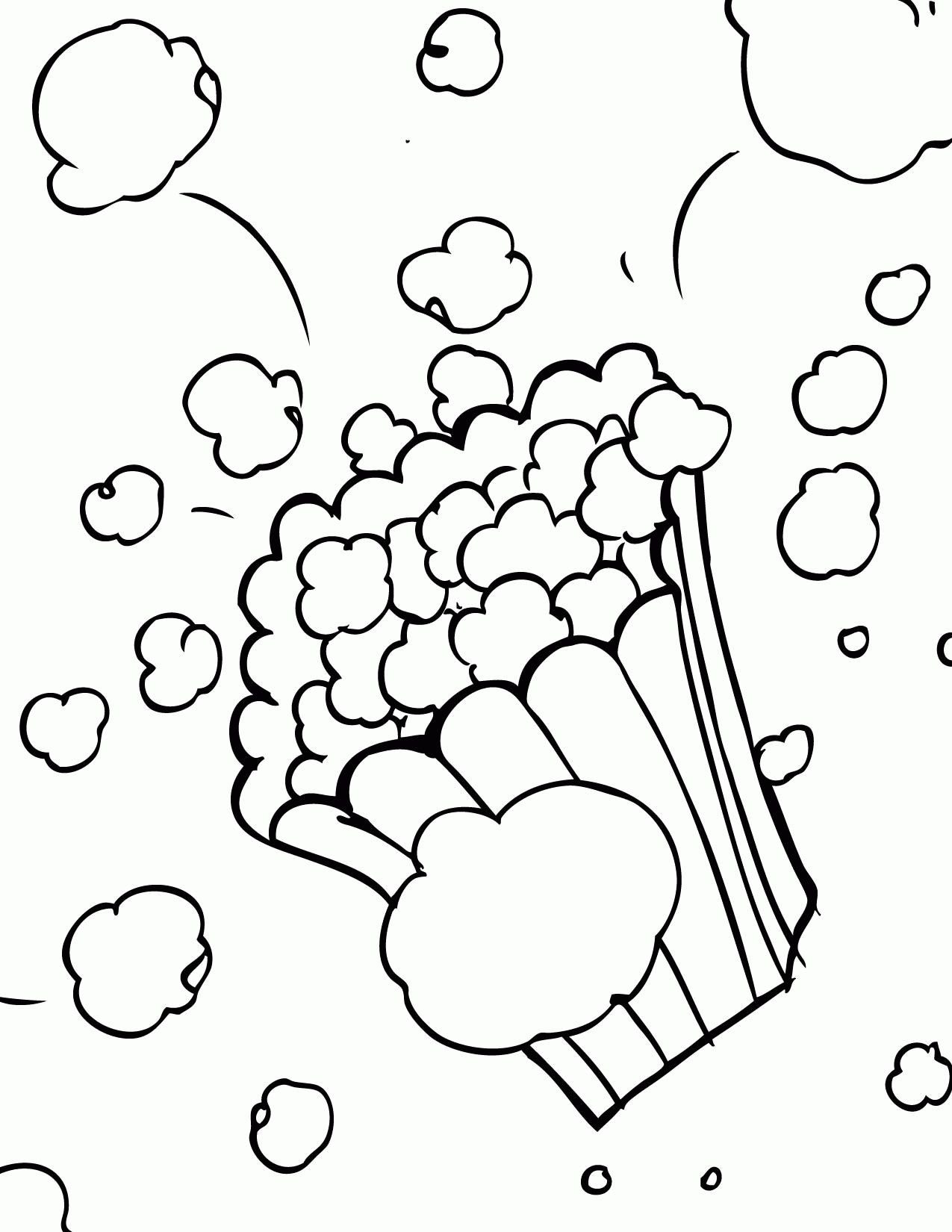 Popcorn Coloring Pages Coloring Home