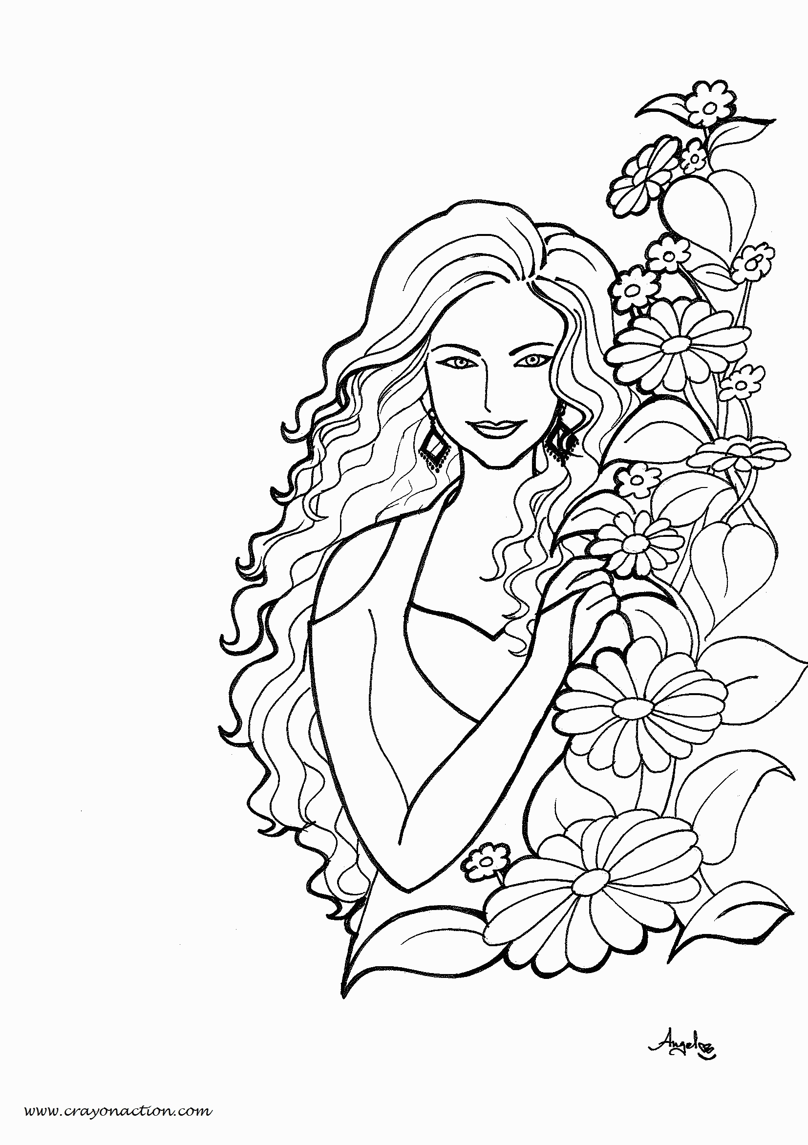 Pretty Girl Coloring Pages At GetColorings Free Printable Colorings Pages To Print And Color