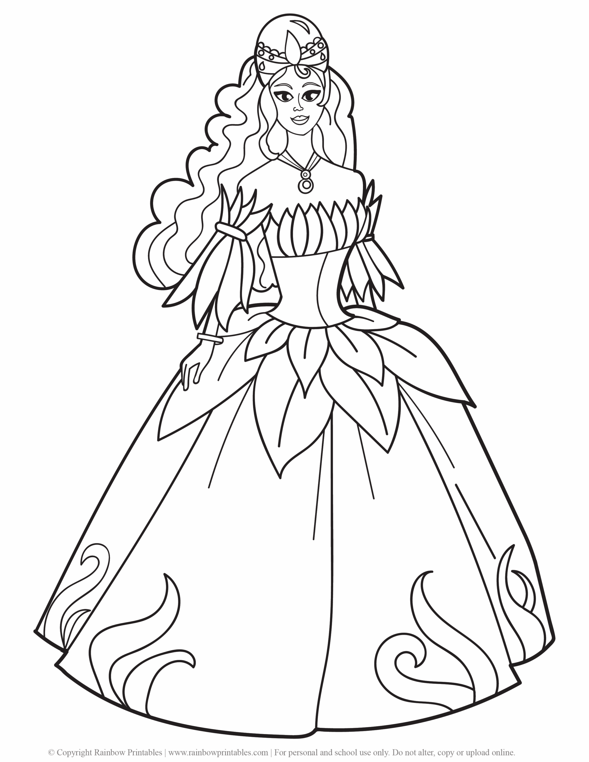 Princess Coloring Page Free Printables