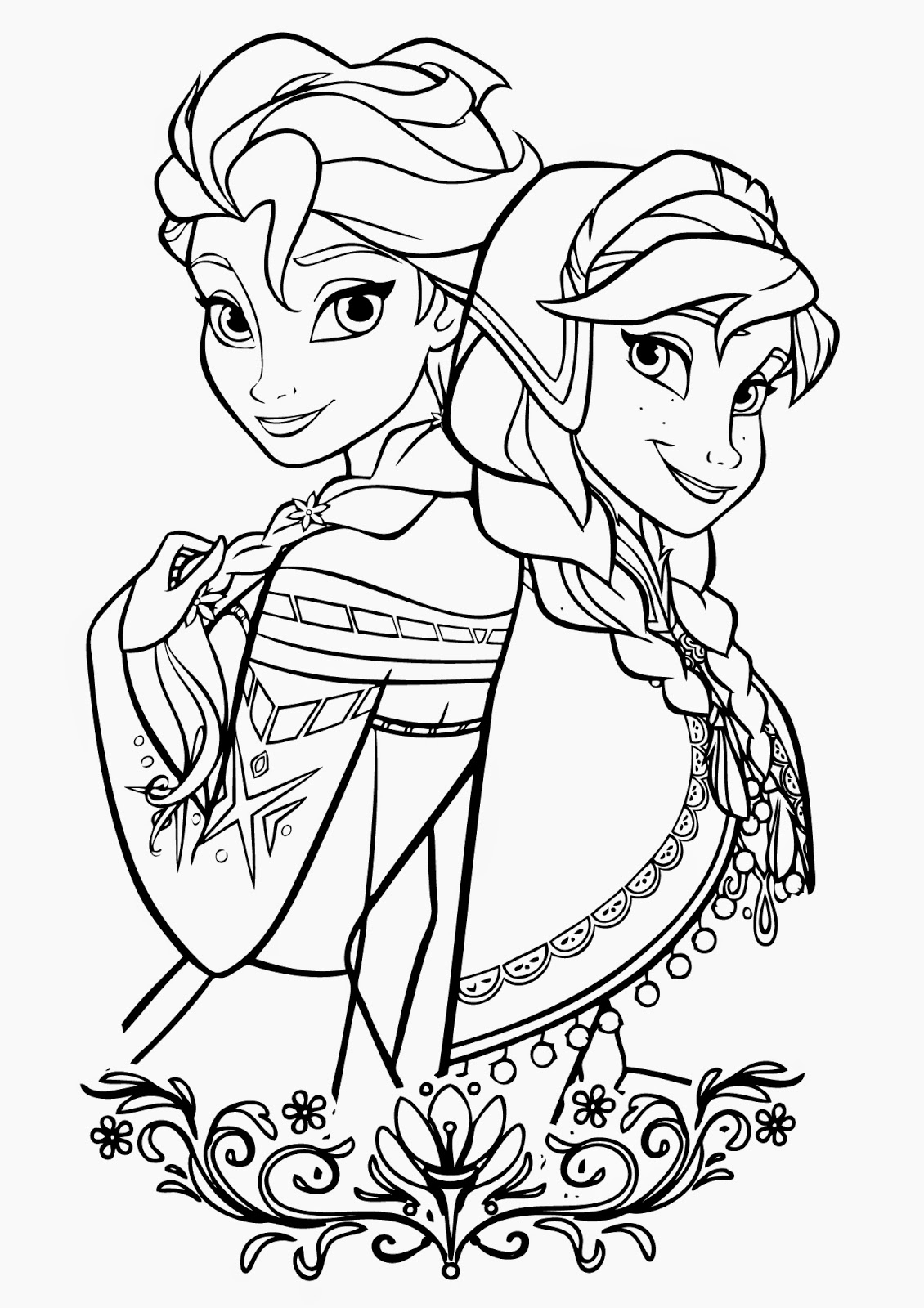 Princess Elsa And Anna Coloring Pages At GetColorings Free Printable Colorings Pages To