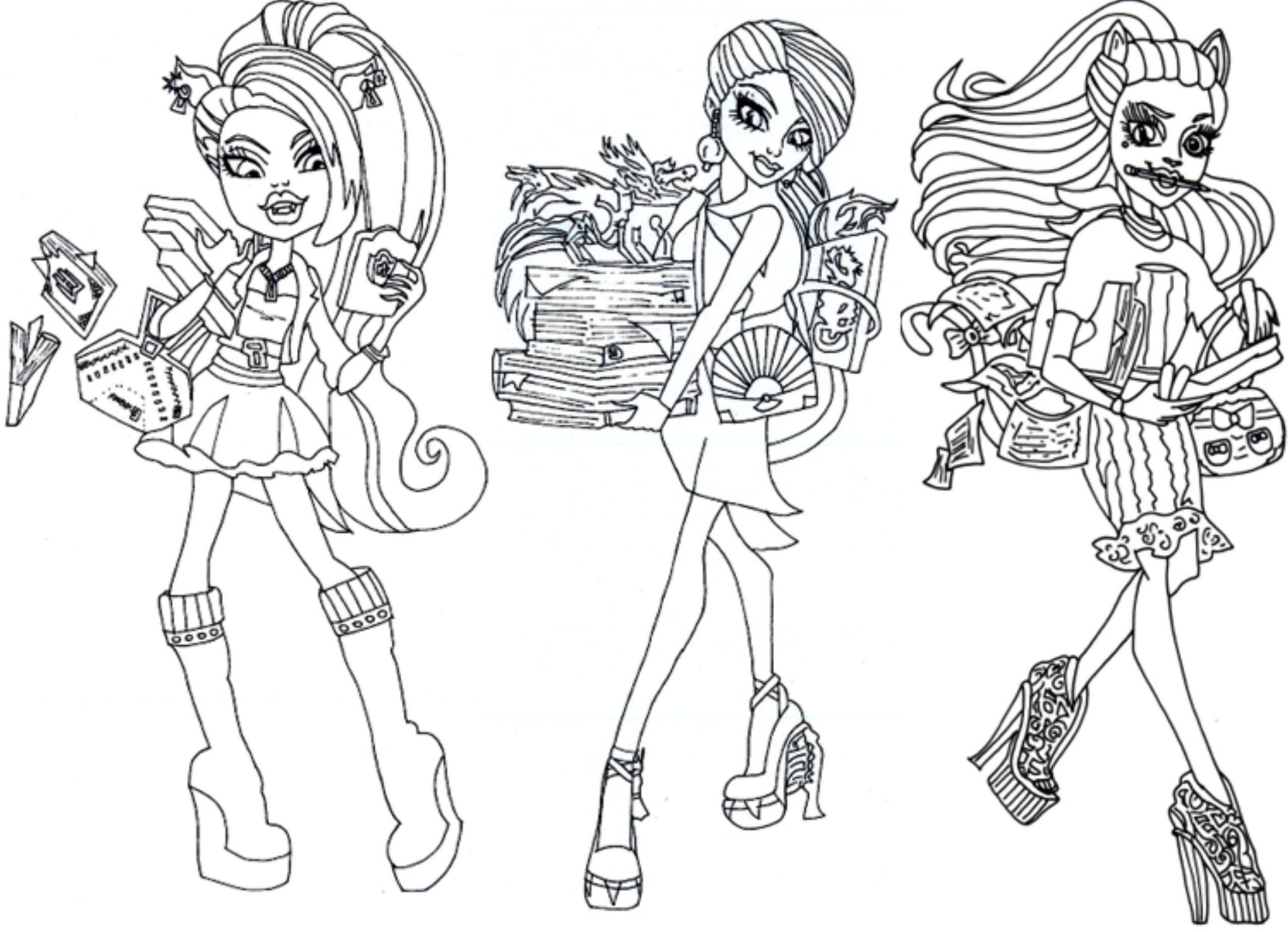 Print Download Monster High Coloring Pages Printable For Your Kids