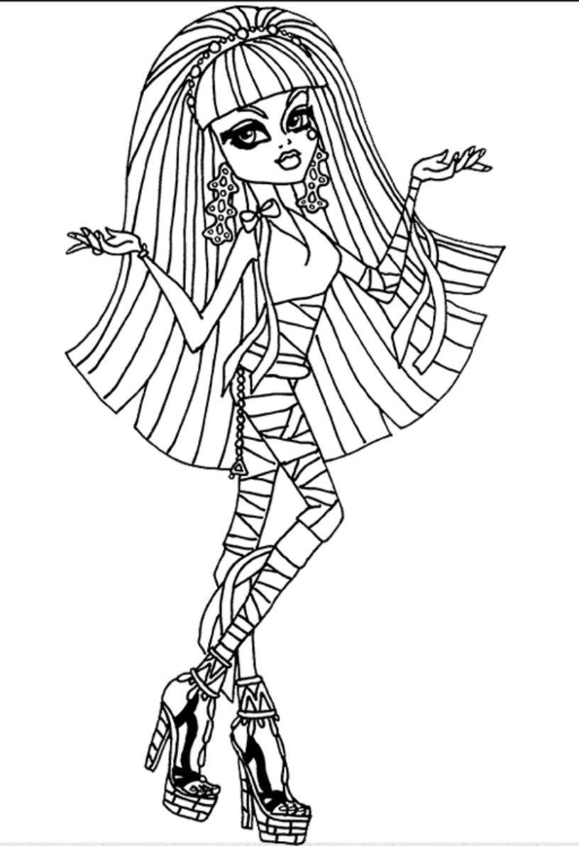 Print Download Monster High Coloring Pages Printable For Your Kids