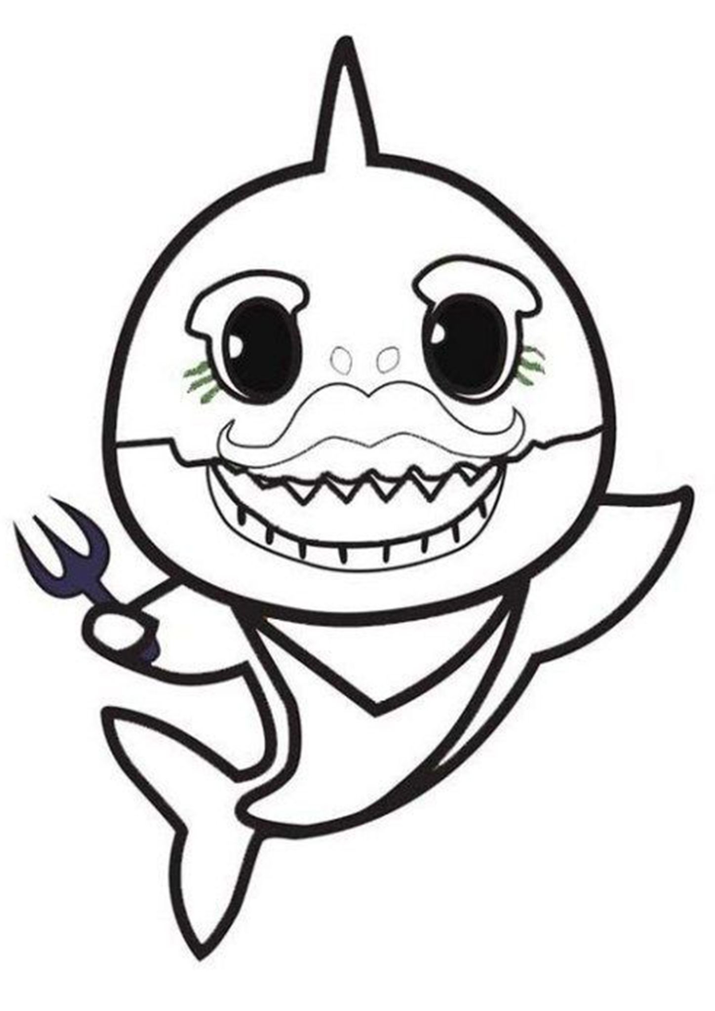 Printable Baby Shark Coloring Pages