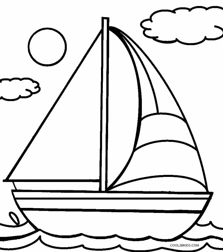 Printable Boat Coloring Pages