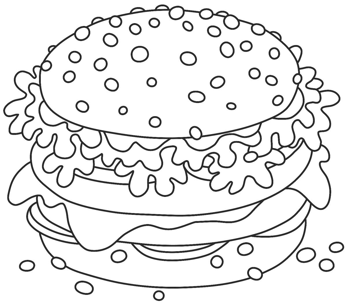 Printable Coloring Pages Of Food