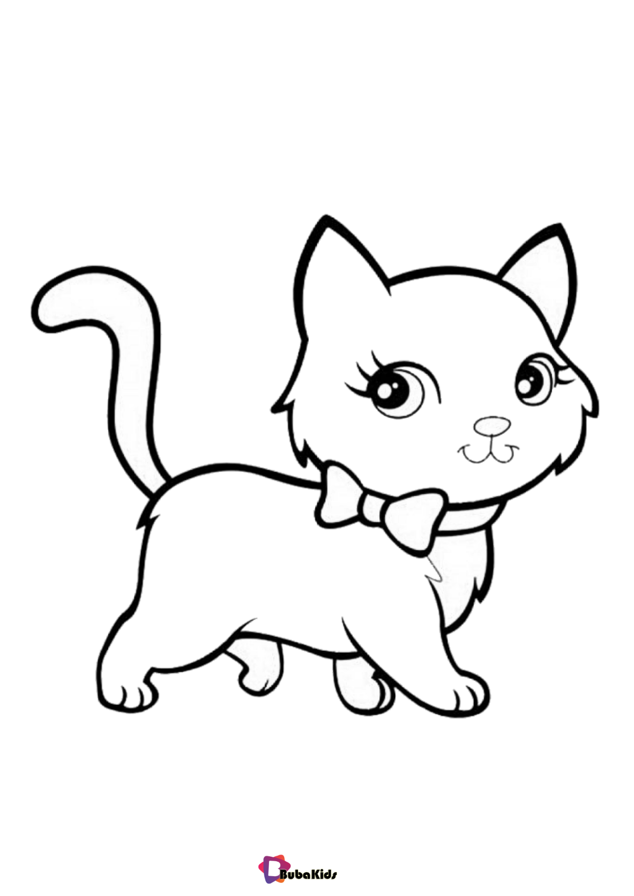 Printable Cute Cat Coloring Pages