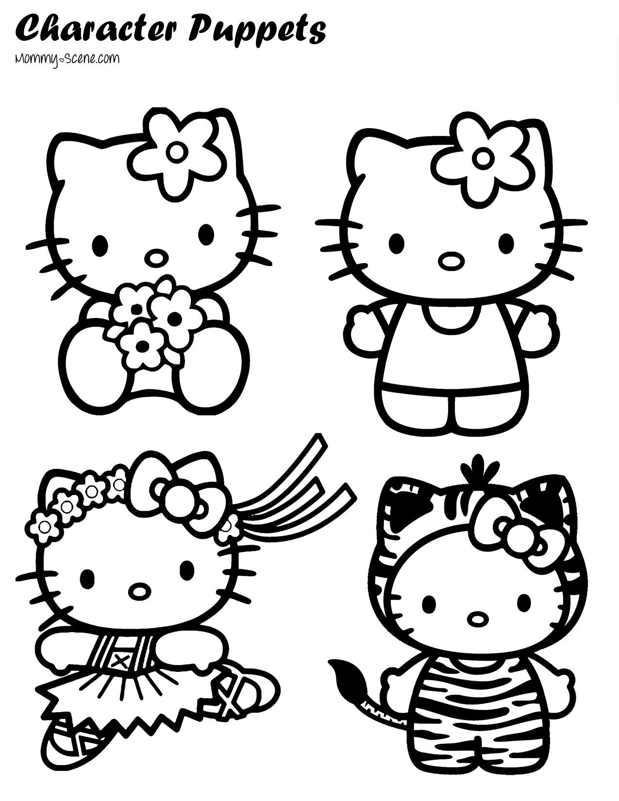 Printable Hello Kitty Coloring Pages Pdf Worksheets Joy