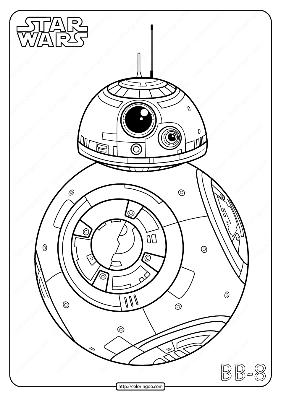 Printable Star Wars BB8 Coloring Pages