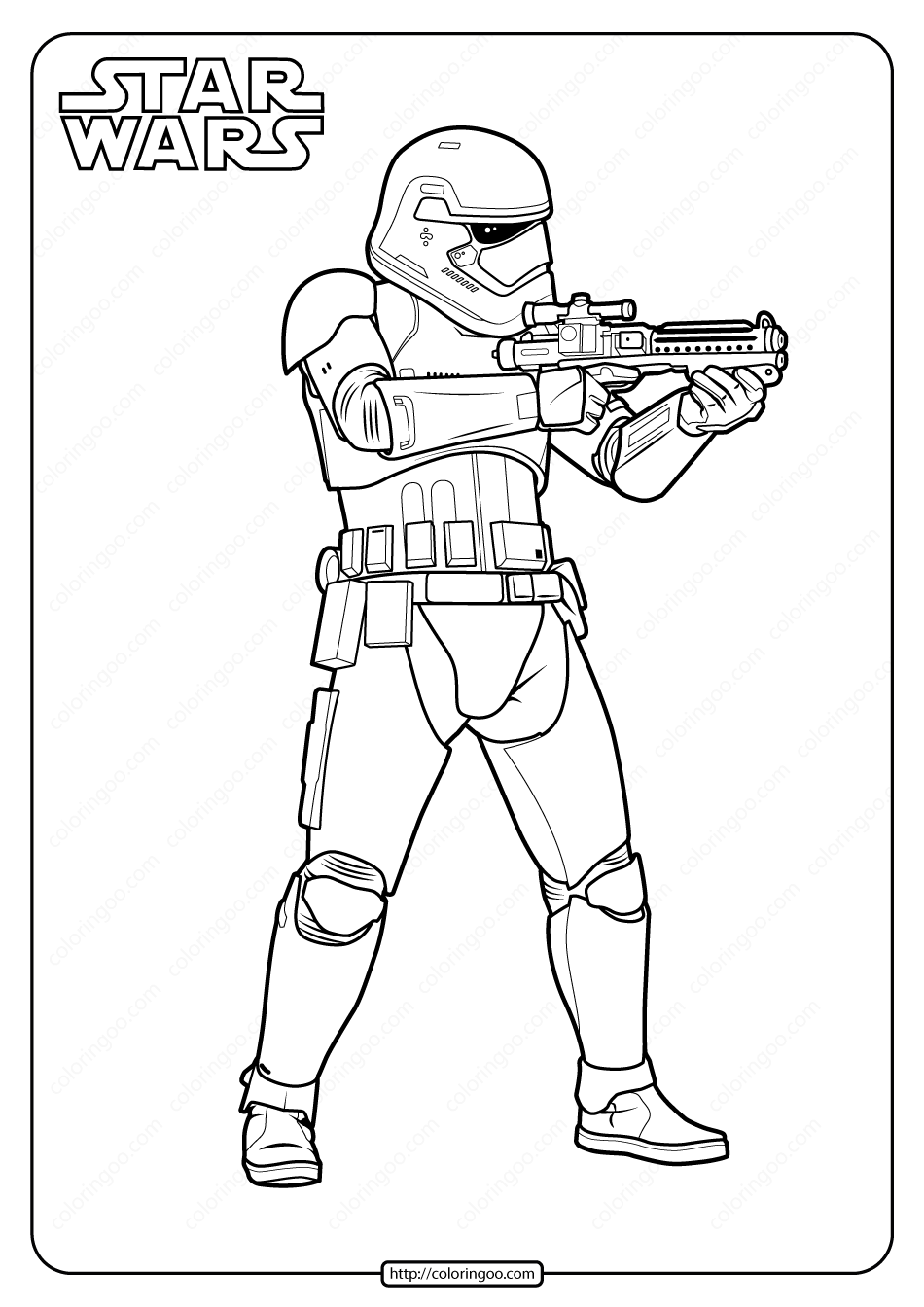 Printable Star Wars Stormtrooper Coloring Page