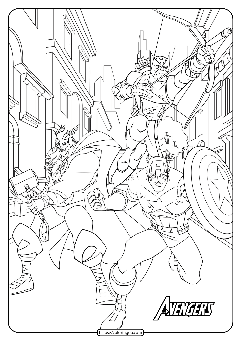 Printable Avenger Coloring Pages