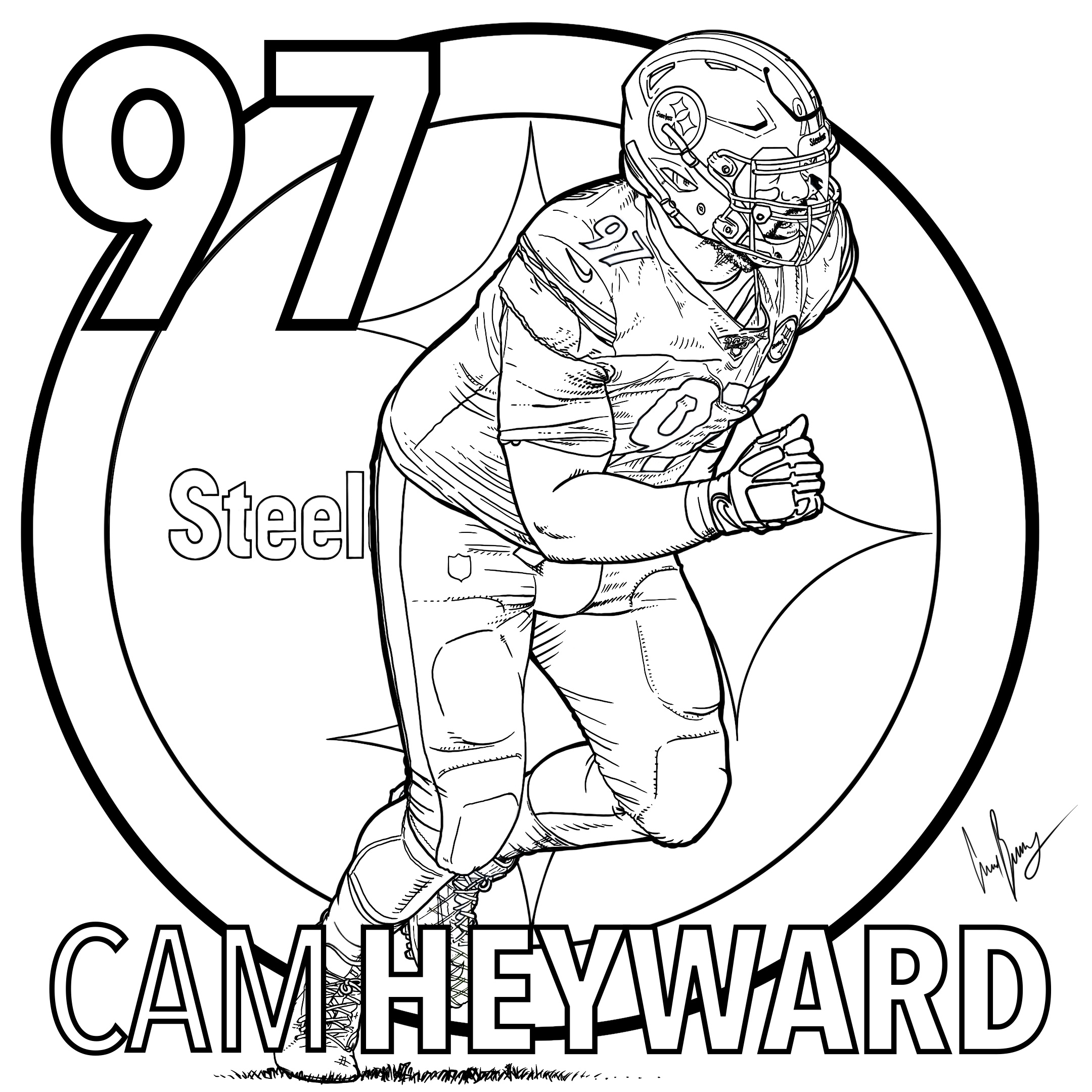 Steelers Coloring Pages Printable