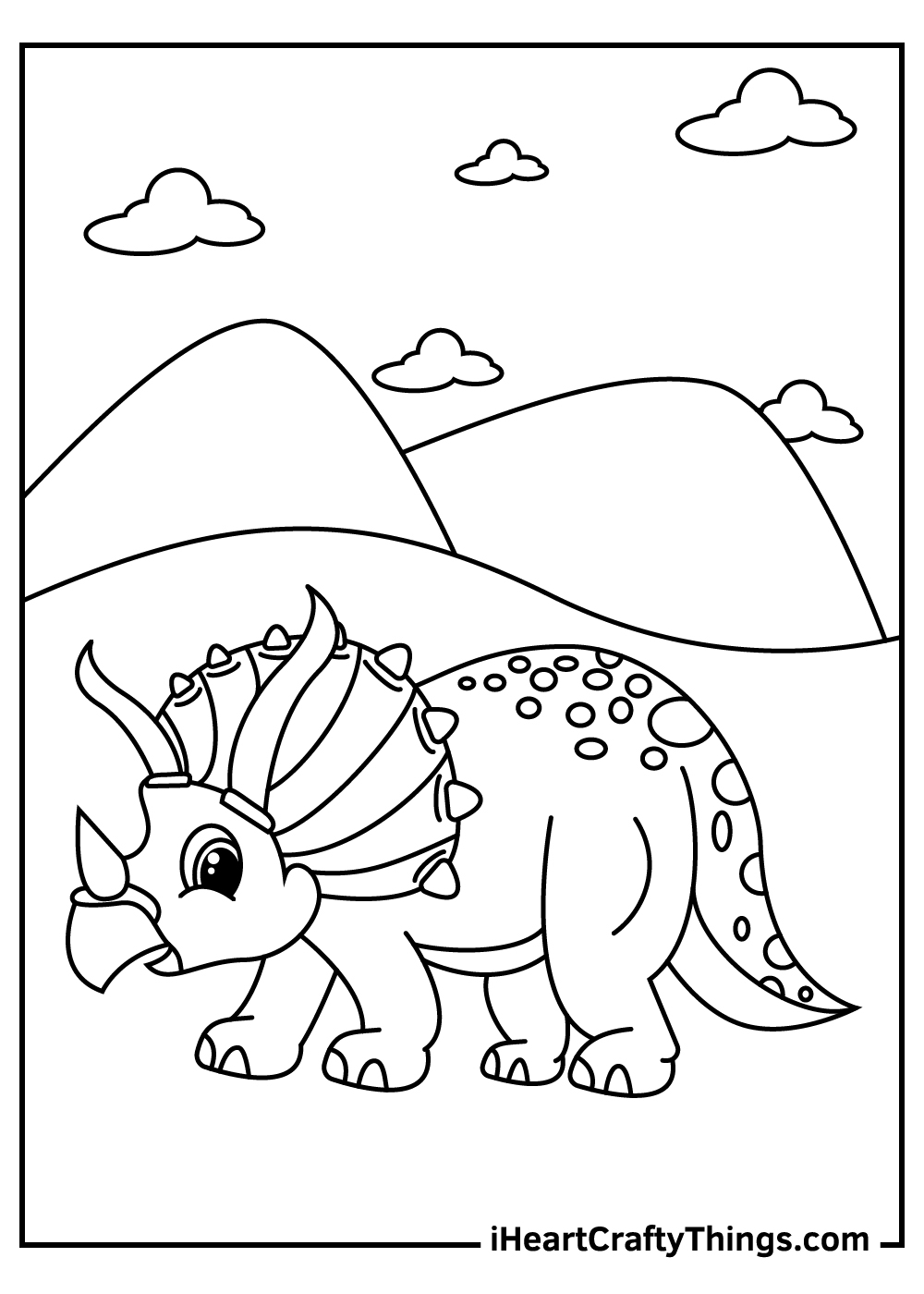 Triceratops Coloring Page