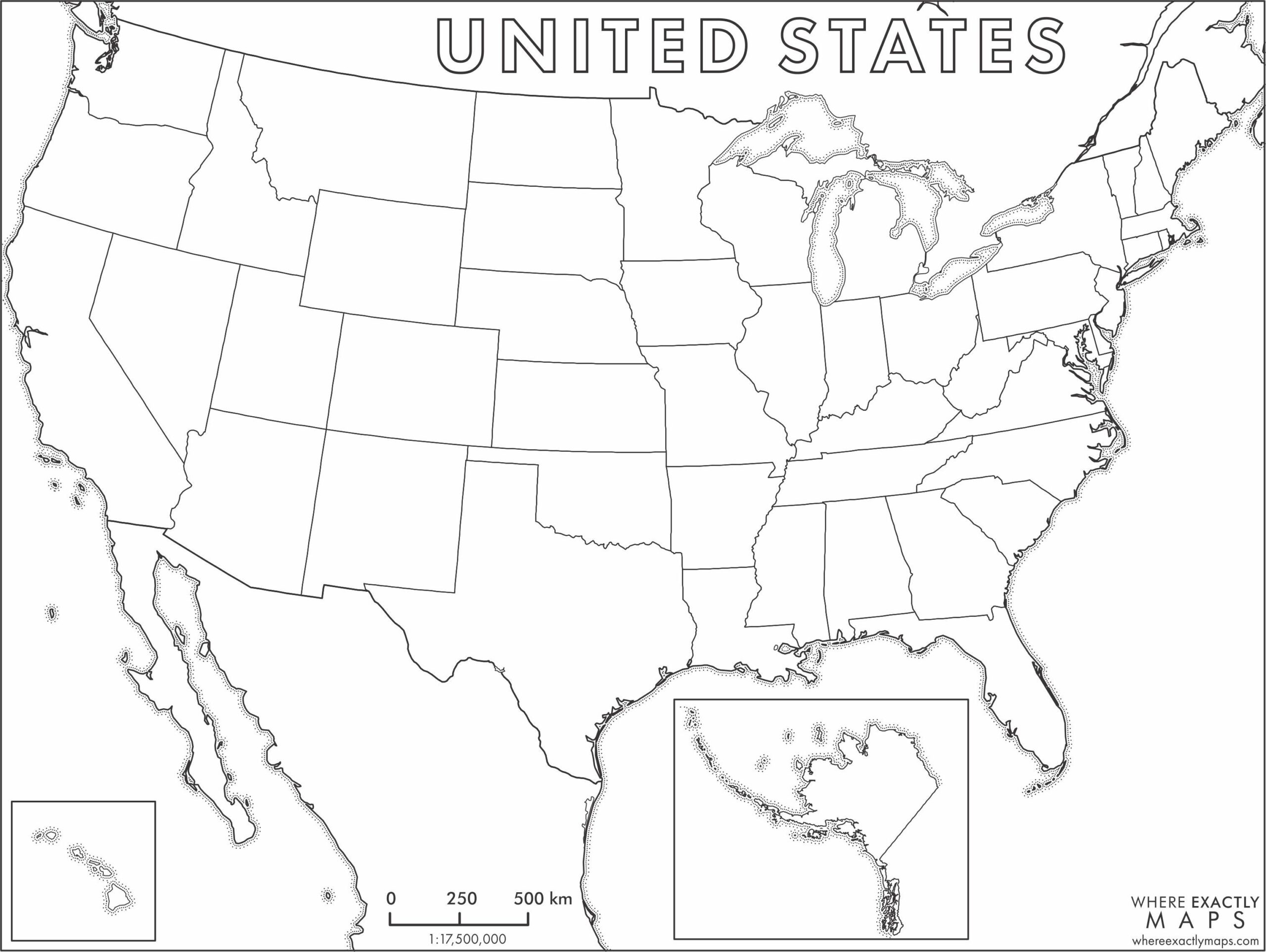 Map Of Usa Coloring Page