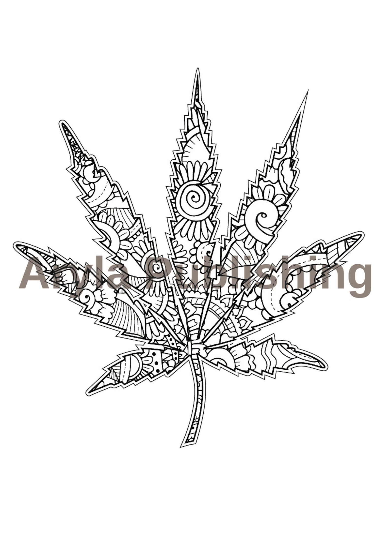 Printable Weed Coloring Pages
