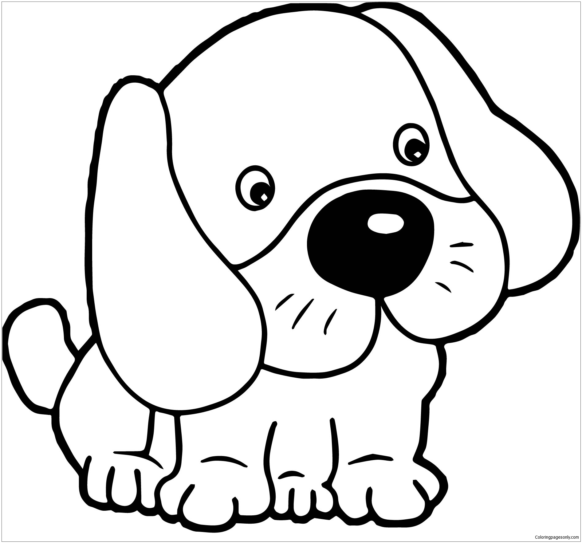 Puppy Dogs Cute Coloring Page Free Printable Coloring Pages