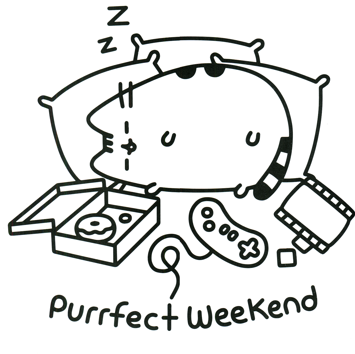 Pusheen Cat Coloring Pages