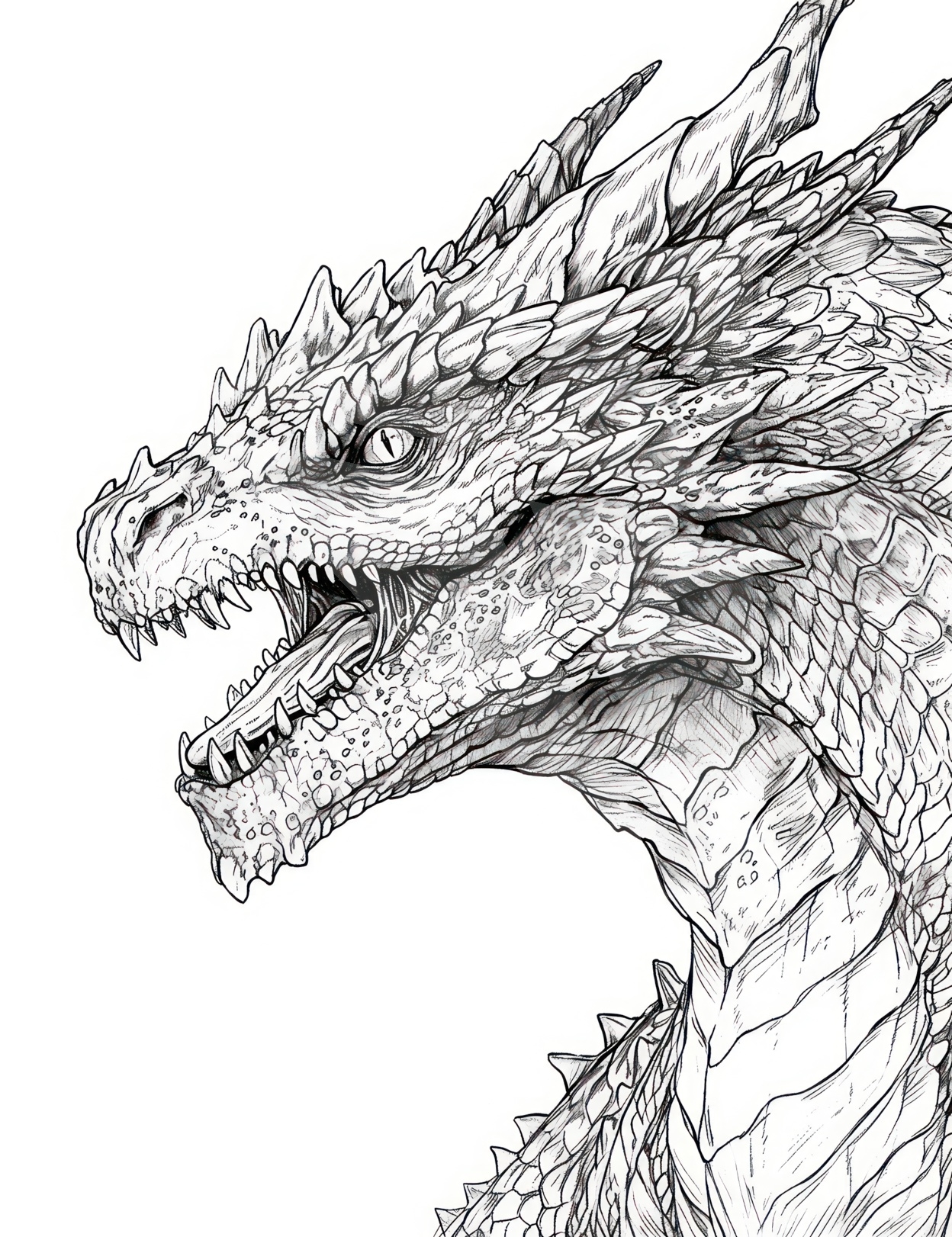 Realistic Coloring Pages Of Dragons