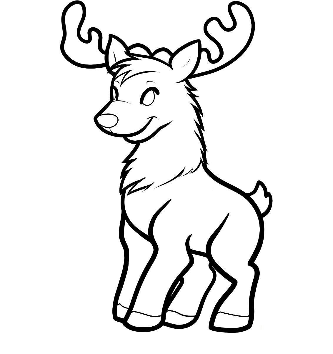 Reindeer Coloring Pages Kidsuki