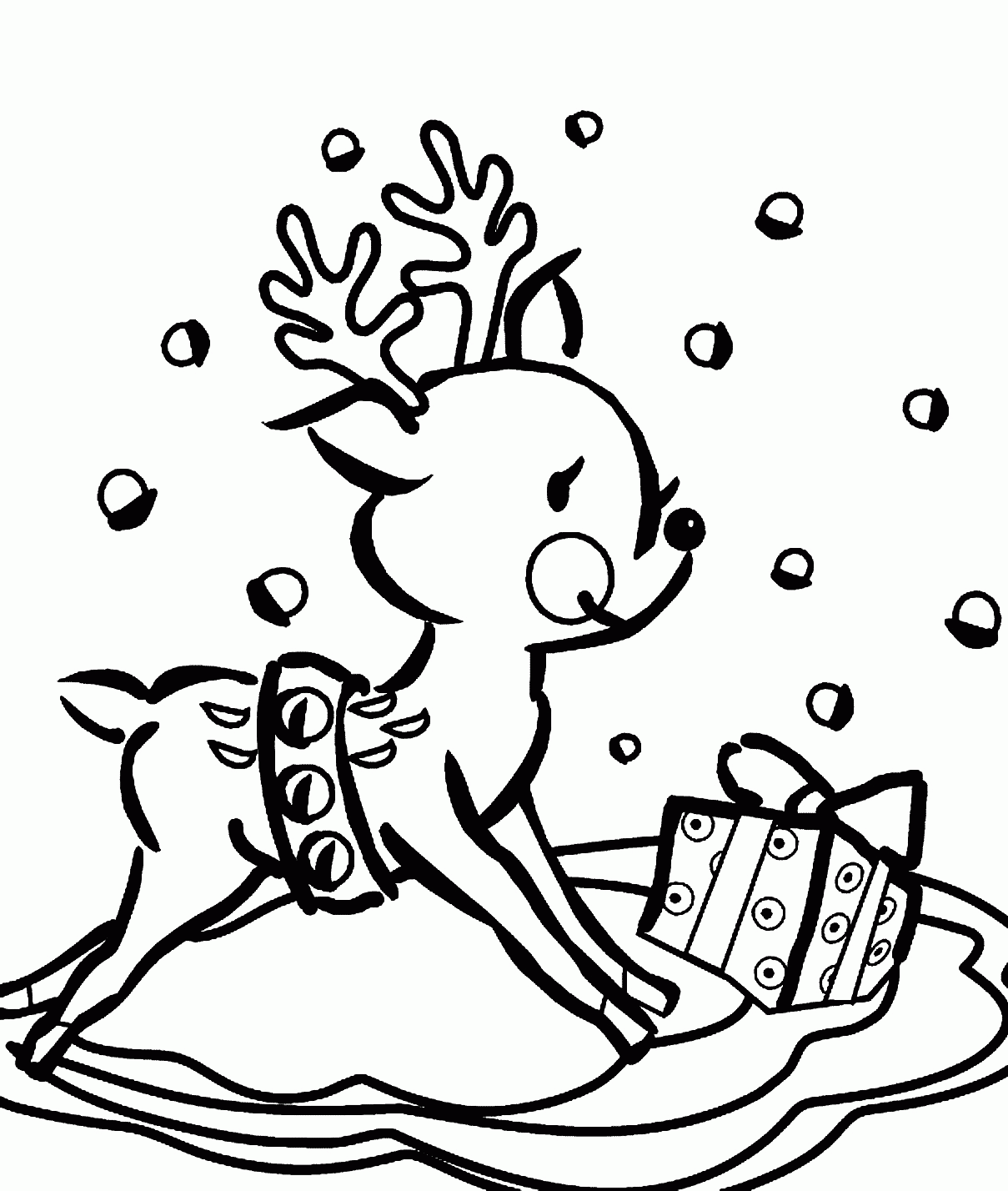 Reindeer Coloring Page
