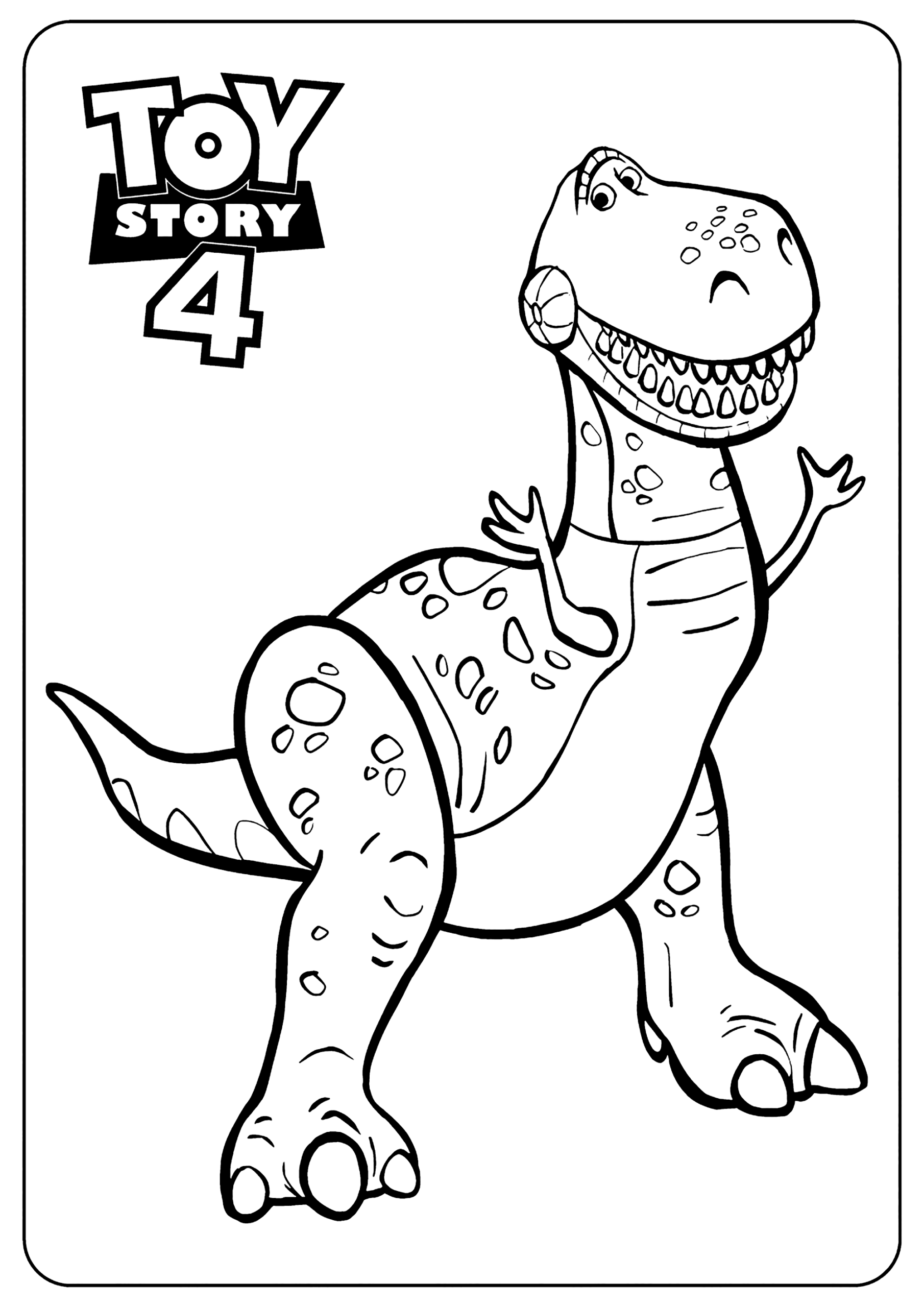 Rex Cool Toy Story 4 Coloring Page Toy Story 4 Coloring Pages For Kids