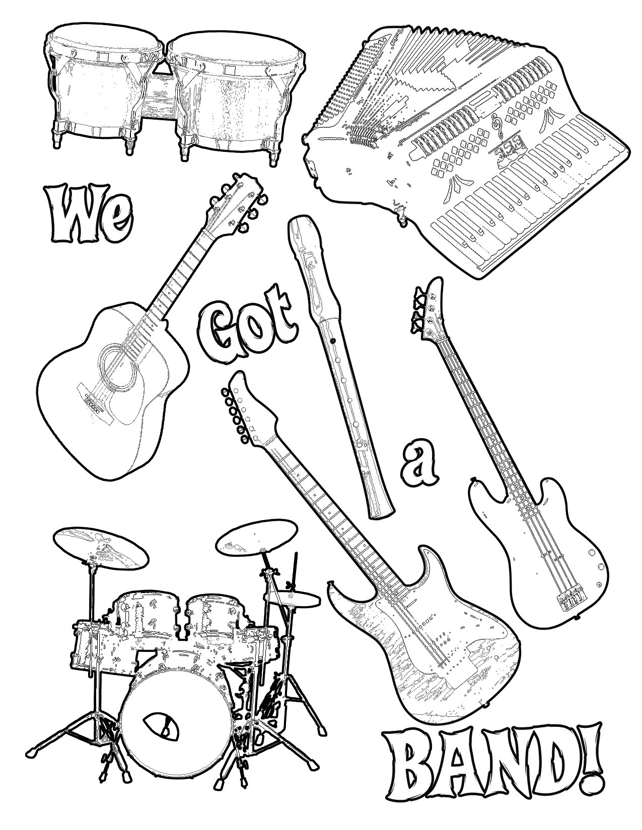 Rock Band Coloring Pages At GetDrawings Free Download