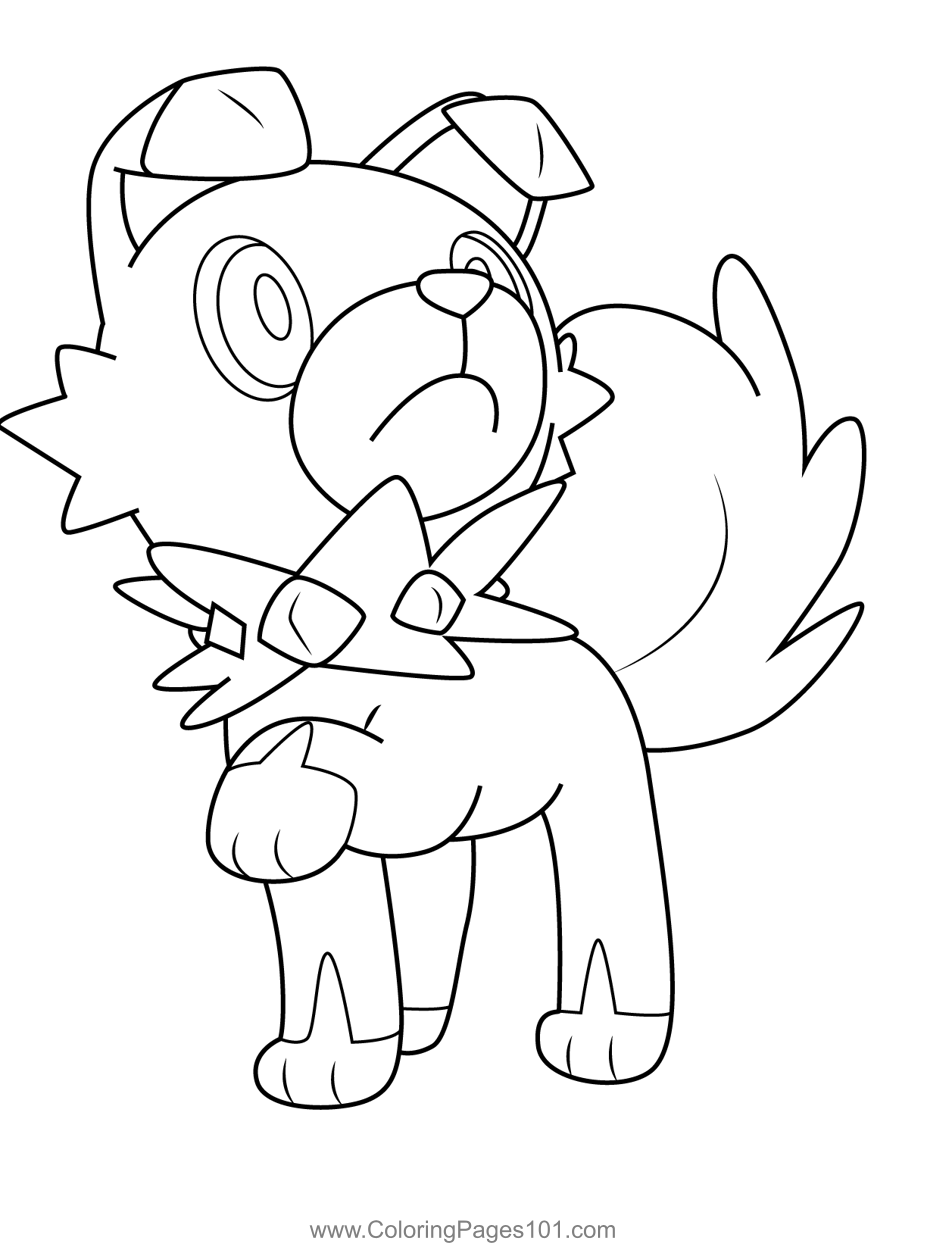 Rockruff Pokemon Coloring Page For Kids Free Pokemon Printable Coloring Pages Online For Kids