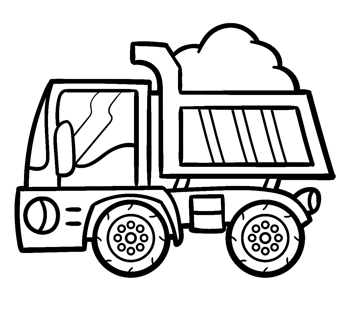 Simple Dump Truck Coloring Page Free Printable Coloring Pages