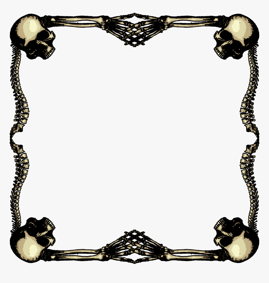Skull Border Png Gothic Borders Transparent Png Kindpng