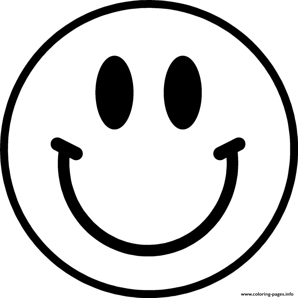 Smile Emoji Coloring Page Printable
