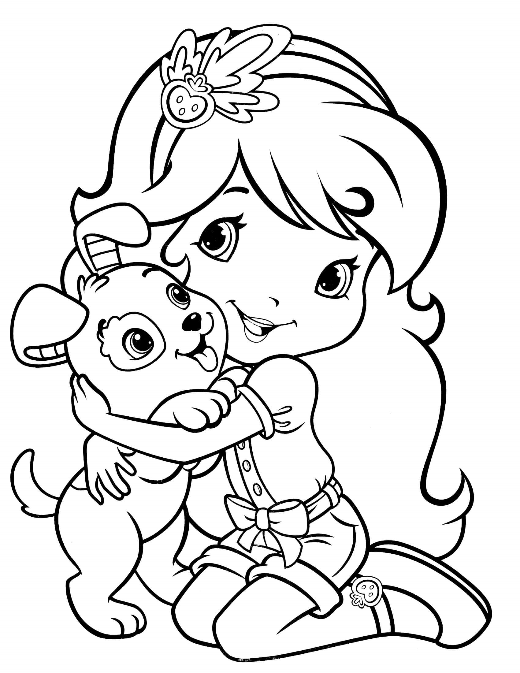 Strawberry Shortcake Coloring Pages For Kids Learning Printable