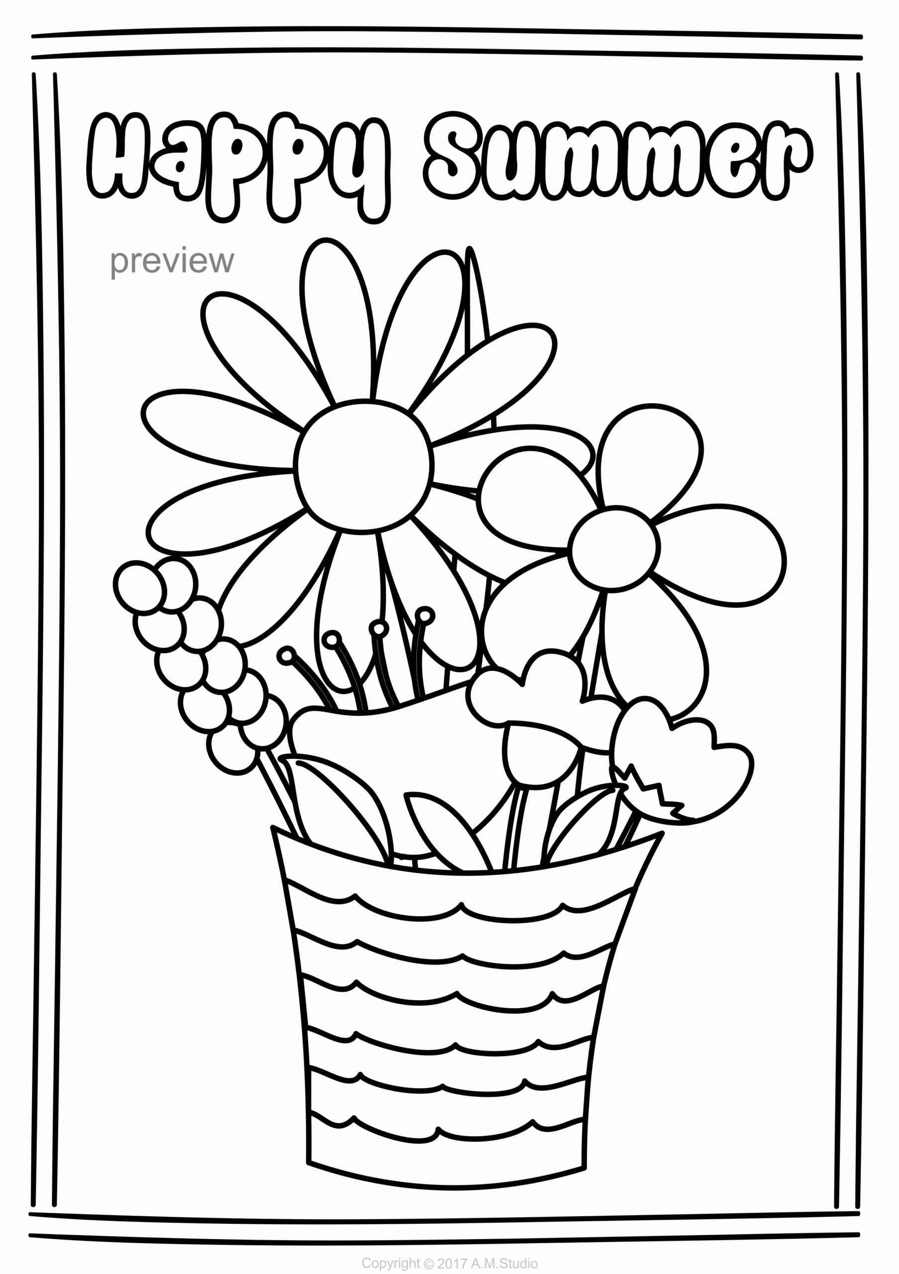 Summer Coloring Pages End Of The Year