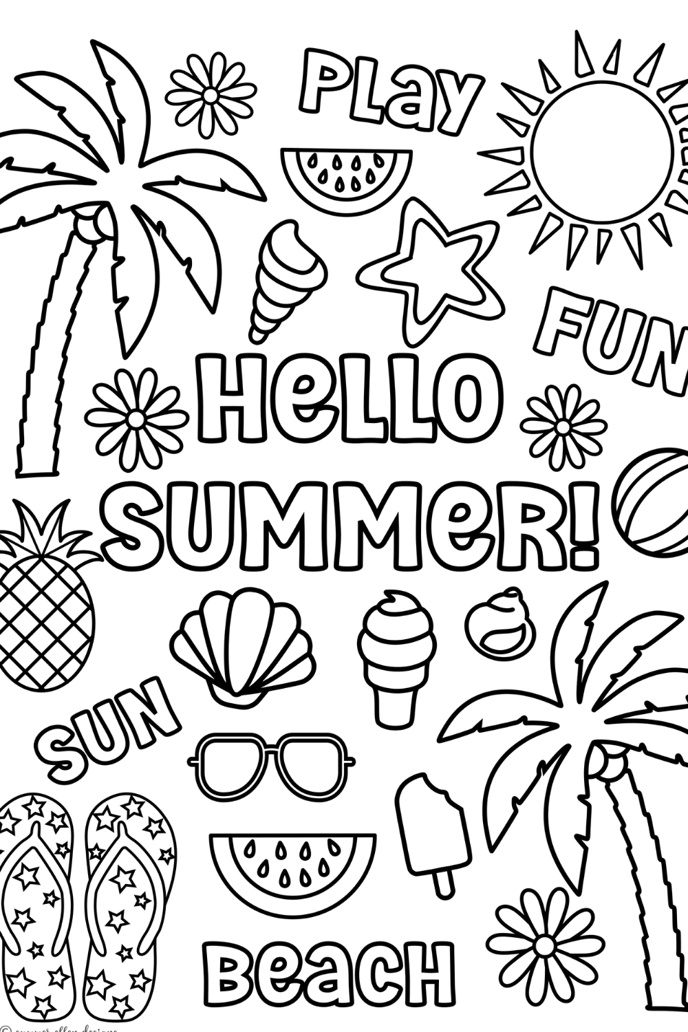 Summer Coloring Pages For Kids
